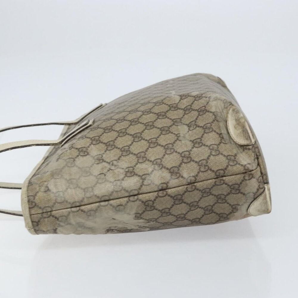 GUCCI GG Supreme Tote Bag PVC Beige 211137 Auth 156914 - Picture 4 of 16